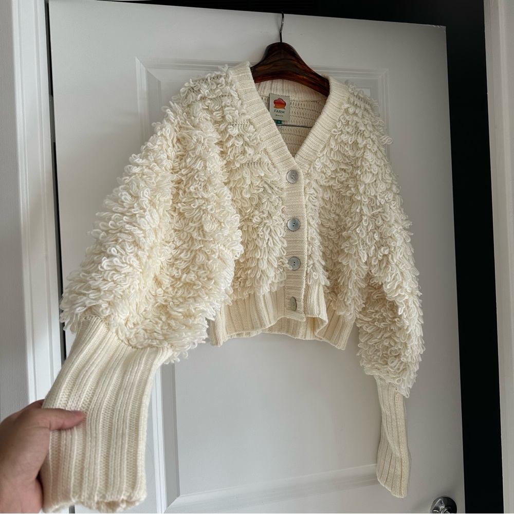 FARM Rio Cream Textured Cardigan - Picture 5 of 9